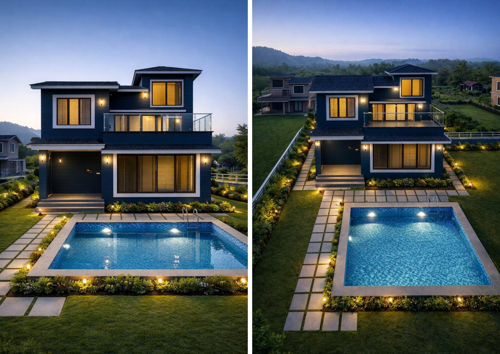 Euroville Amansaraa Best villa with swimming pool stay near shahapur